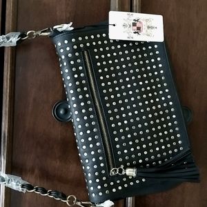 Urban Expressions studded black shoulder bag